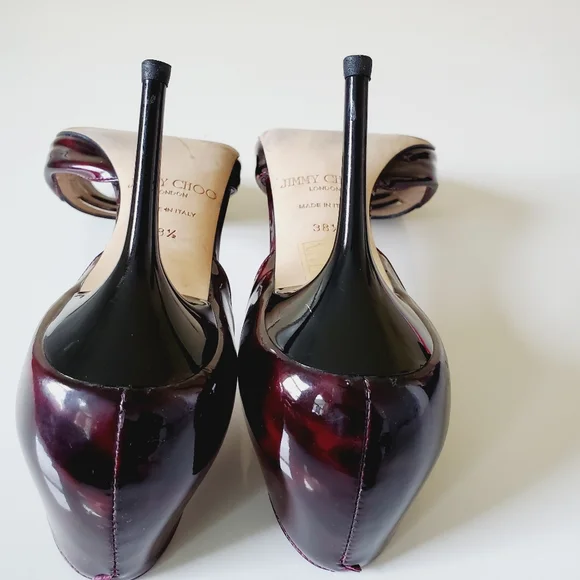 Jimmy Choo Dark Burgundy and Black Formal Shoes